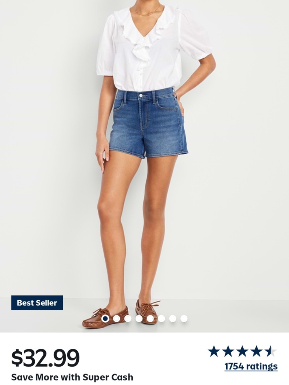 Old Navy Medium Blue High-Rise Denim Shorts